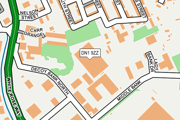 DN1 9ZZ map - OS OpenMap – Local (Ordnance Survey)