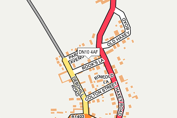 DN10 4AF map - OS OpenMap – Local (Ordnance Survey)