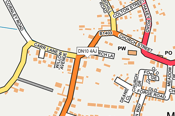 DN10 4AJ map - OS OpenMap – Local (Ordnance Survey)