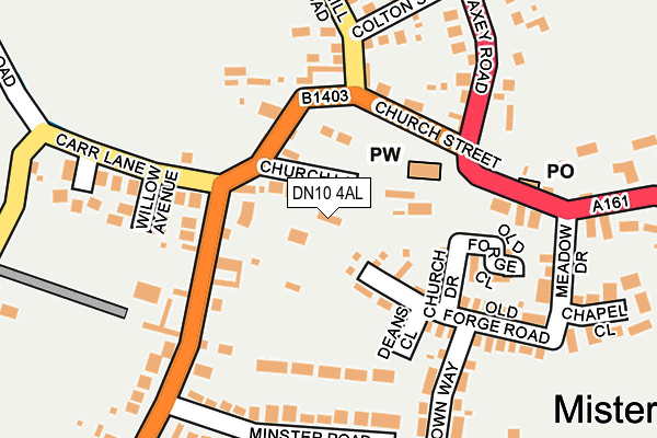 DN10 4AL map - OS OpenMap – Local (Ordnance Survey)