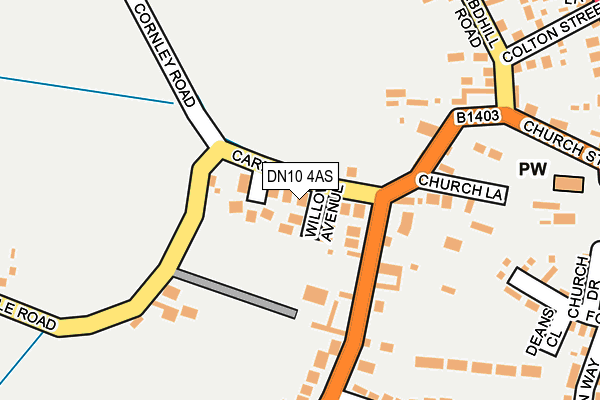 DN10 4AS map - OS OpenMap – Local (Ordnance Survey)