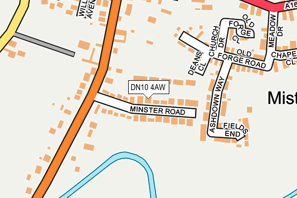 DN10 4AW map - OS OpenMap – Local (Ordnance Survey)