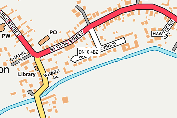 DN10 4BZ map - OS OpenMap – Local (Ordnance Survey)