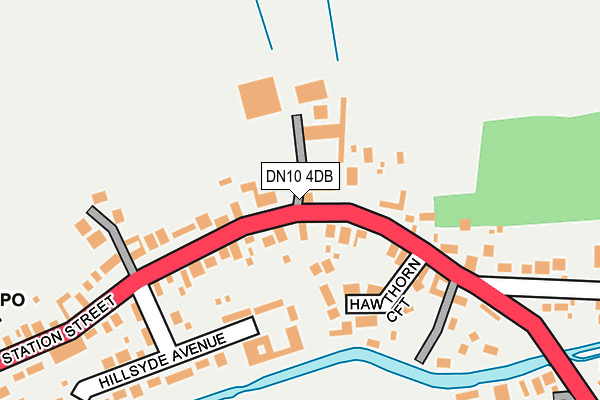 DN10 4DB map - OS OpenMap – Local (Ordnance Survey)