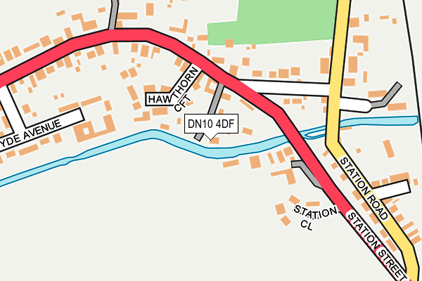 DN10 4DF map - OS OpenMap – Local (Ordnance Survey)