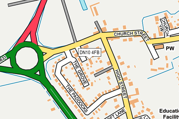 DN10 4FB map - OS OpenMap – Local (Ordnance Survey)