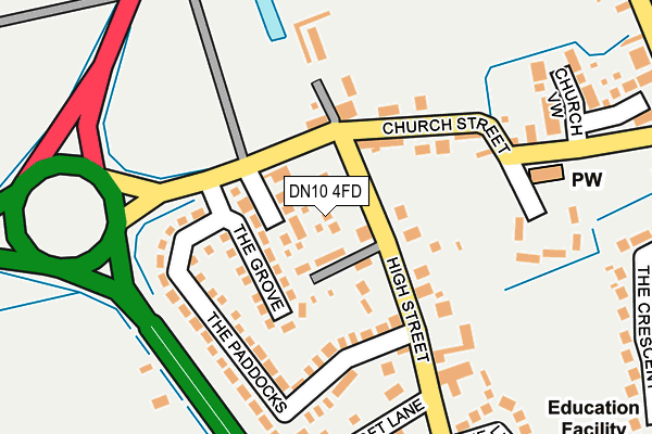 DN10 4FD map - OS OpenMap – Local (Ordnance Survey)
