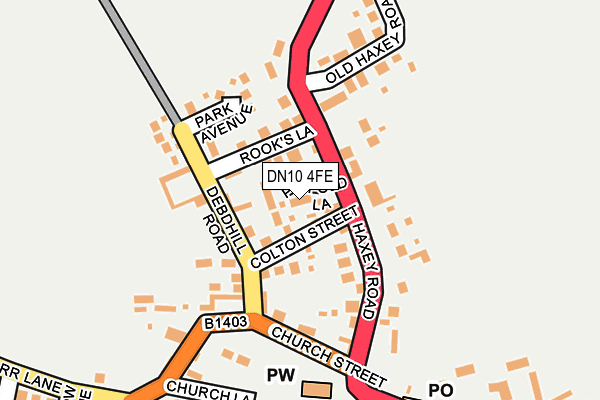 DN10 4FE map - OS OpenMap – Local (Ordnance Survey)