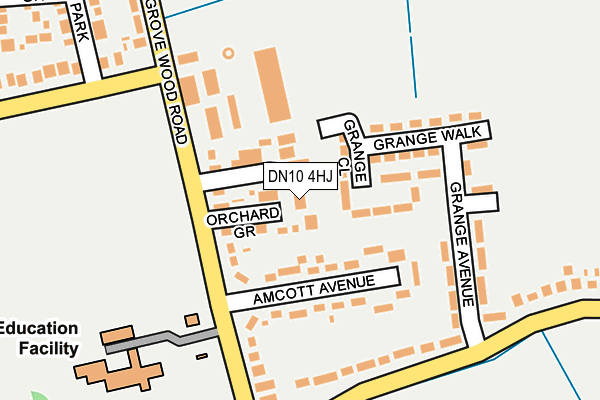 DN10 4HJ map - OS OpenMap – Local (Ordnance Survey)