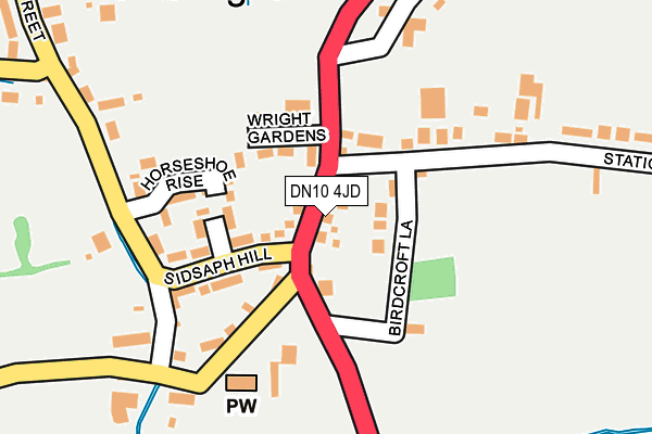 DN10 4JD map - OS OpenMap – Local (Ordnance Survey)