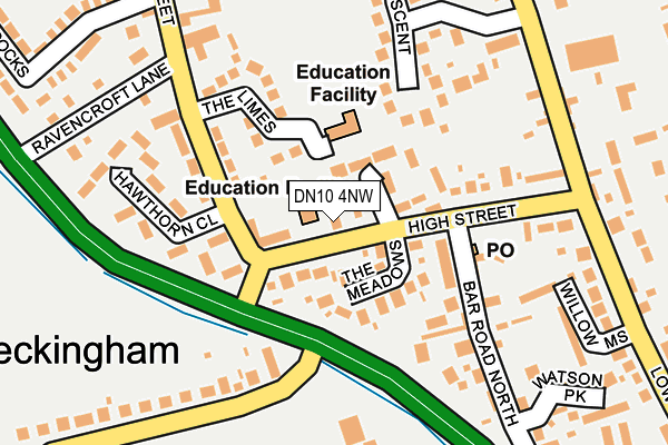 DN10 4NW map - OS OpenMap – Local (Ordnance Survey)