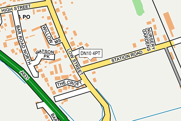 DN10 4PT map - OS OpenMap – Local (Ordnance Survey)