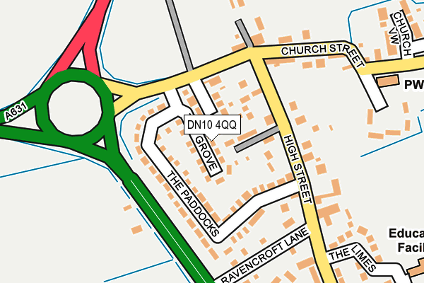 DN10 4QQ map - OS OpenMap – Local (Ordnance Survey)