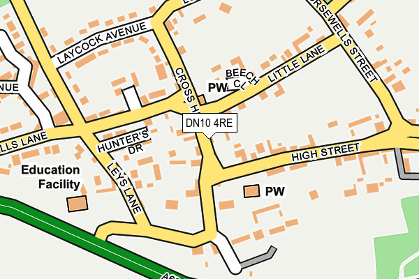 DN10 4RE map - OS OpenMap – Local (Ordnance Survey)
