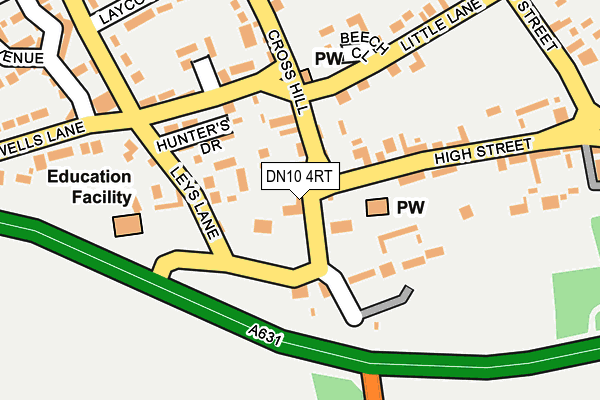 DN10 4RT map - OS OpenMap – Local (Ordnance Survey)