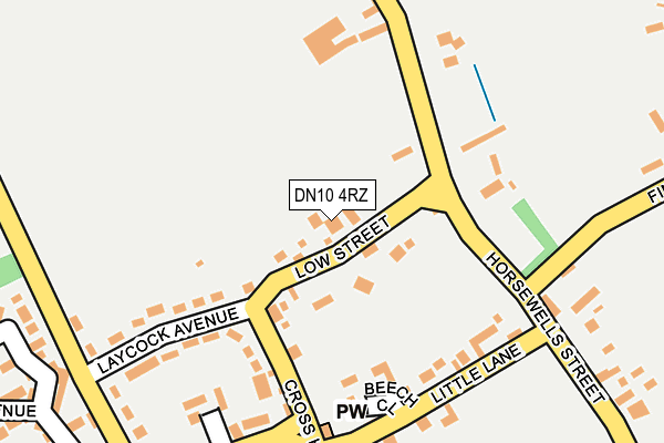 DN10 4RZ map - OS OpenMap – Local (Ordnance Survey)
