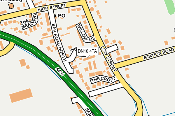 DN10 4TA map - OS OpenMap – Local (Ordnance Survey)