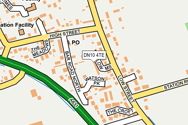 DN10 4TE map - OS OpenMap – Local (Ordnance Survey)