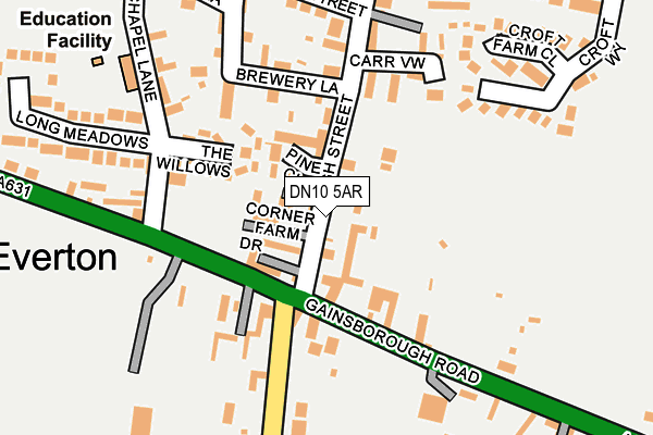 DN10 5AR map - OS OpenMap – Local (Ordnance Survey)