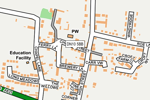 DN10 5BB map - OS OpenMap – Local (Ordnance Survey)