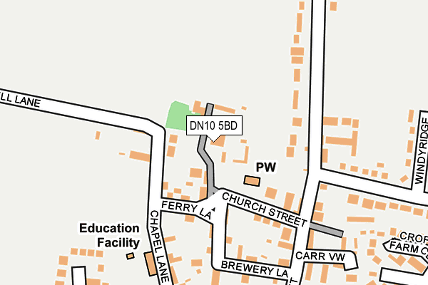 DN10 5BD map - OS OpenMap – Local (Ordnance Survey)