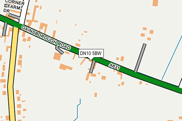 DN10 5BW map - OS OpenMap – Local (Ordnance Survey)