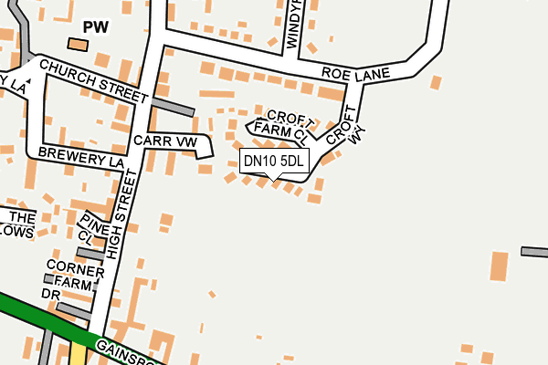 DN10 5DL map - OS OpenMap – Local (Ordnance Survey)