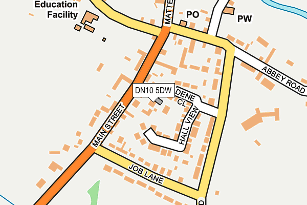 DN10 5DW map - OS OpenMap – Local (Ordnance Survey)
