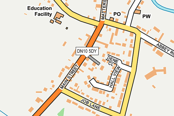 DN10 5DY map - OS OpenMap – Local (Ordnance Survey)