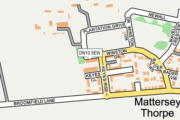 DN10 5EW map - OS OpenMap – Local (Ordnance Survey)