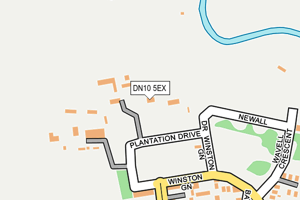 DN10 5EX map - OS OpenMap – Local (Ordnance Survey)