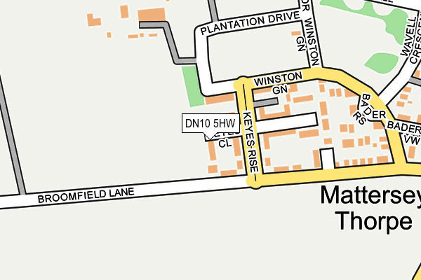 DN10 5HW map - OS OpenMap – Local (Ordnance Survey)