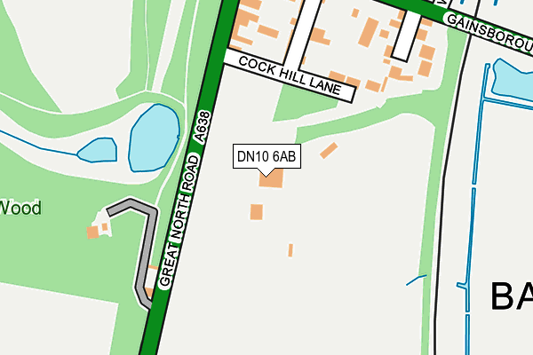 DN10 6AB map - OS OpenMap – Local (Ordnance Survey)