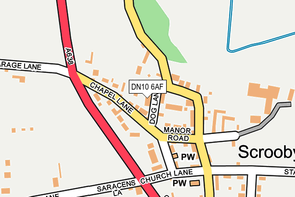 DN10 6AF map - OS OpenMap – Local (Ordnance Survey)