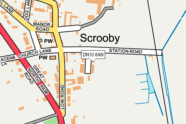 DN10 6AN map - OS OpenMap – Local (Ordnance Survey)