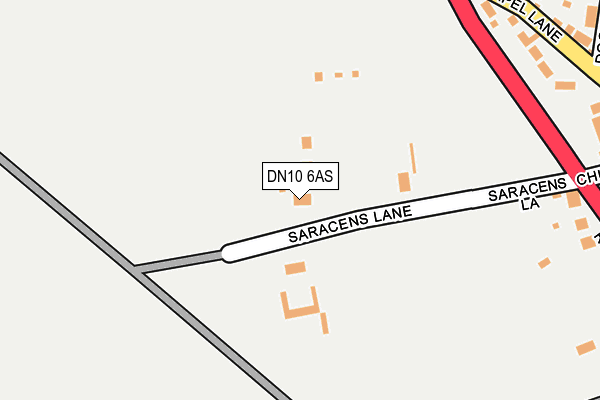 DN10 6AS map - OS OpenMap – Local (Ordnance Survey)