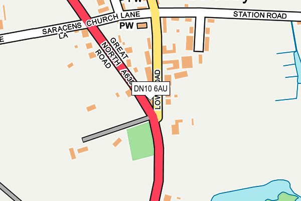 DN10 6AU map - OS OpenMap – Local (Ordnance Survey)