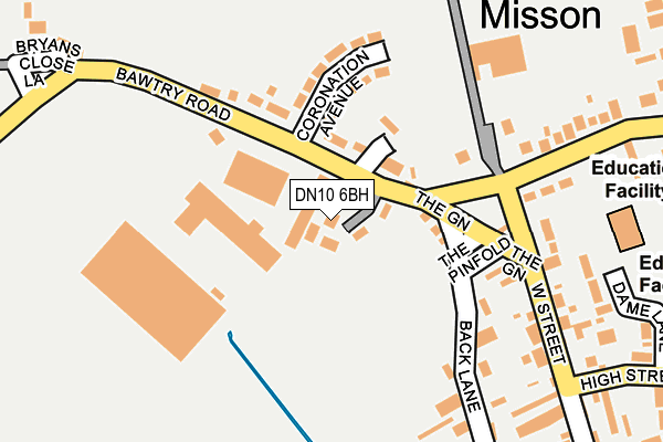 DN10 6BH map - OS OpenMap – Local (Ordnance Survey)