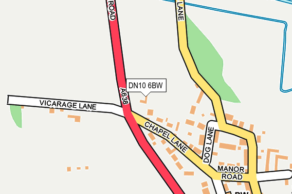 DN10 6BW map - OS OpenMap – Local (Ordnance Survey)