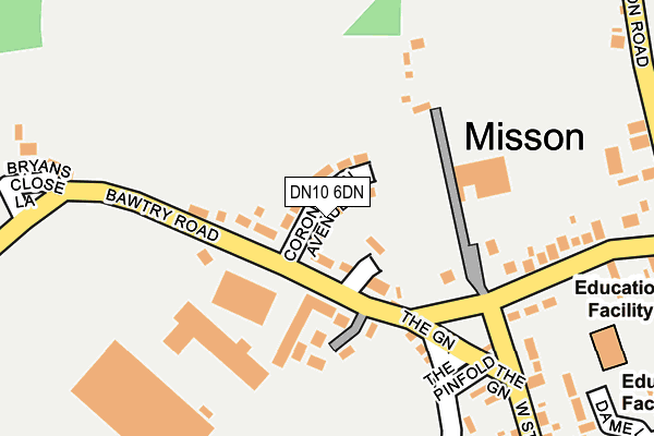 DN10 6DN map - OS OpenMap – Local (Ordnance Survey)