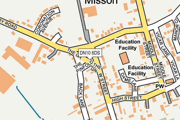 DN10 6DS map - OS OpenMap – Local (Ordnance Survey)