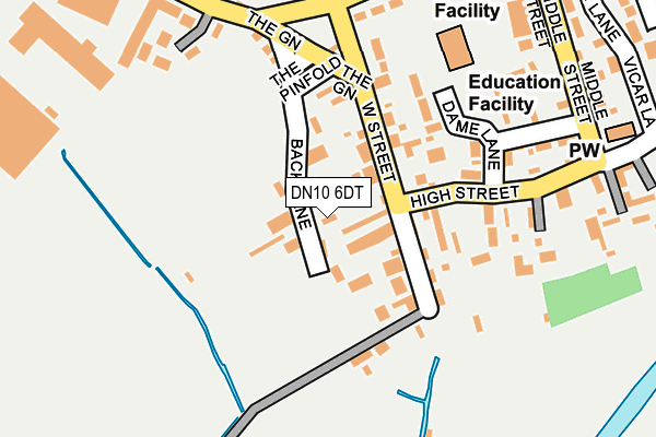 DN10 6DT map - OS OpenMap – Local (Ordnance Survey)
