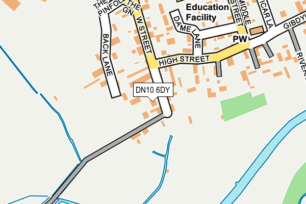 DN10 6DY map - OS OpenMap – Local (Ordnance Survey)