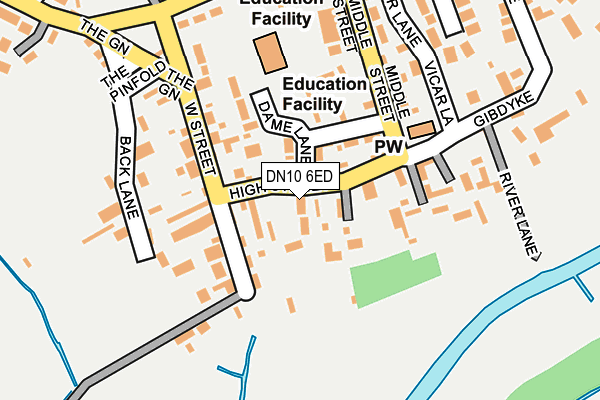 DN10 6ED map - OS OpenMap – Local (Ordnance Survey)