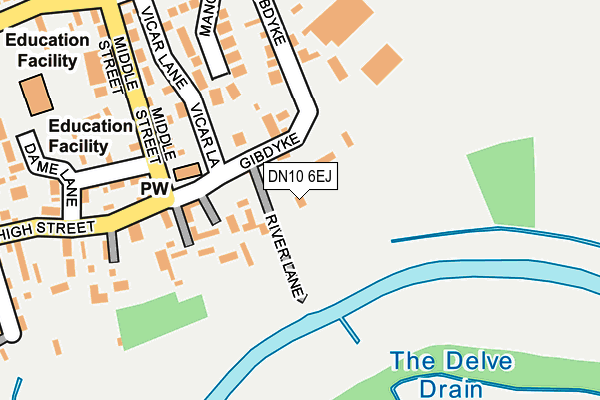 DN10 6EJ map - OS OpenMap – Local (Ordnance Survey)