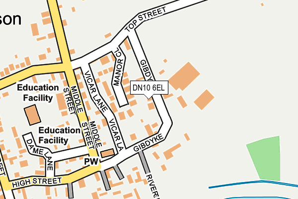 DN10 6EL map - OS OpenMap – Local (Ordnance Survey)