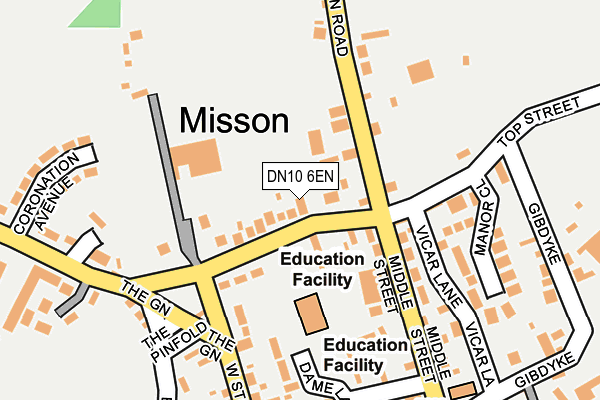 DN10 6EN map - OS OpenMap – Local (Ordnance Survey)
