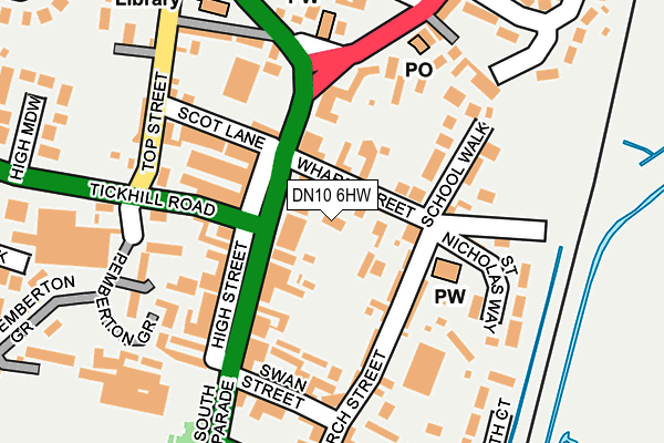 DN10 6HW map - OS OpenMap – Local (Ordnance Survey)