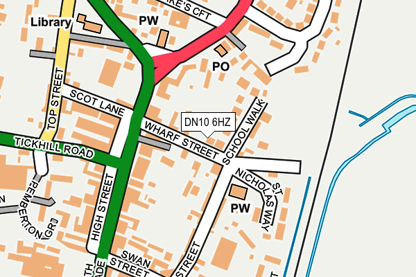 DN10 6HZ map - OS OpenMap – Local (Ordnance Survey)