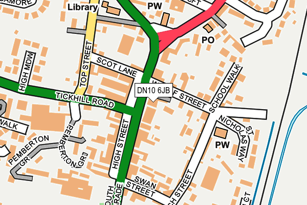 DN10 6JB map - OS OpenMap – Local (Ordnance Survey)